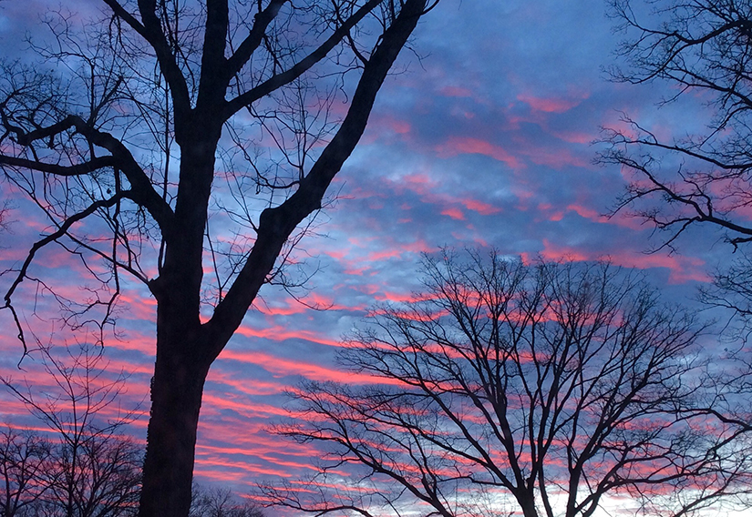Winter sunrise in Lynchburg, Virginia    Photograph submitted by Melinda Mead 